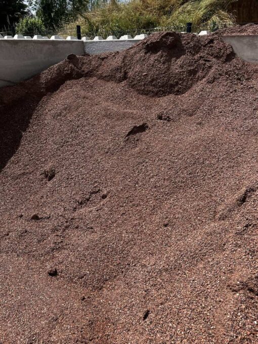 schiste 0/5 rouge pour terrain de pétanque