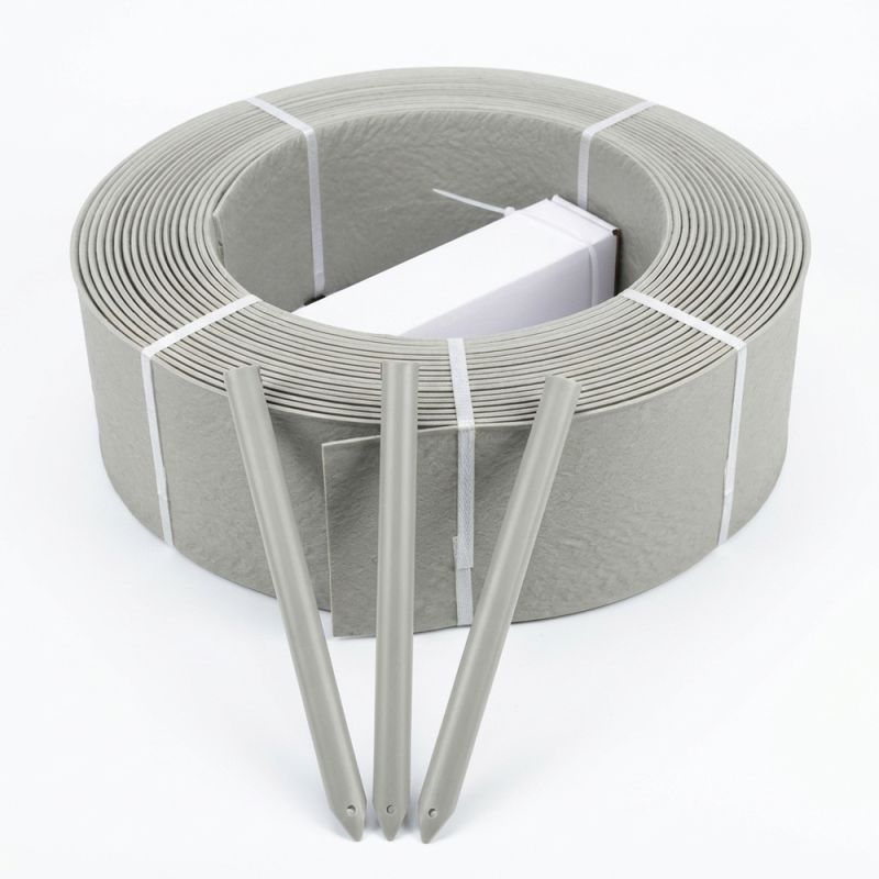 Bordure rouleau stone edge gris 20m